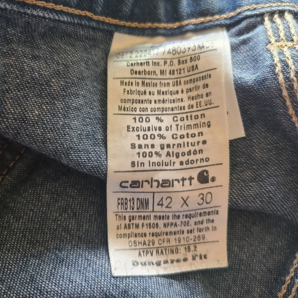 Carhartt HRC2 Medium Wash Jeans Size 42X30